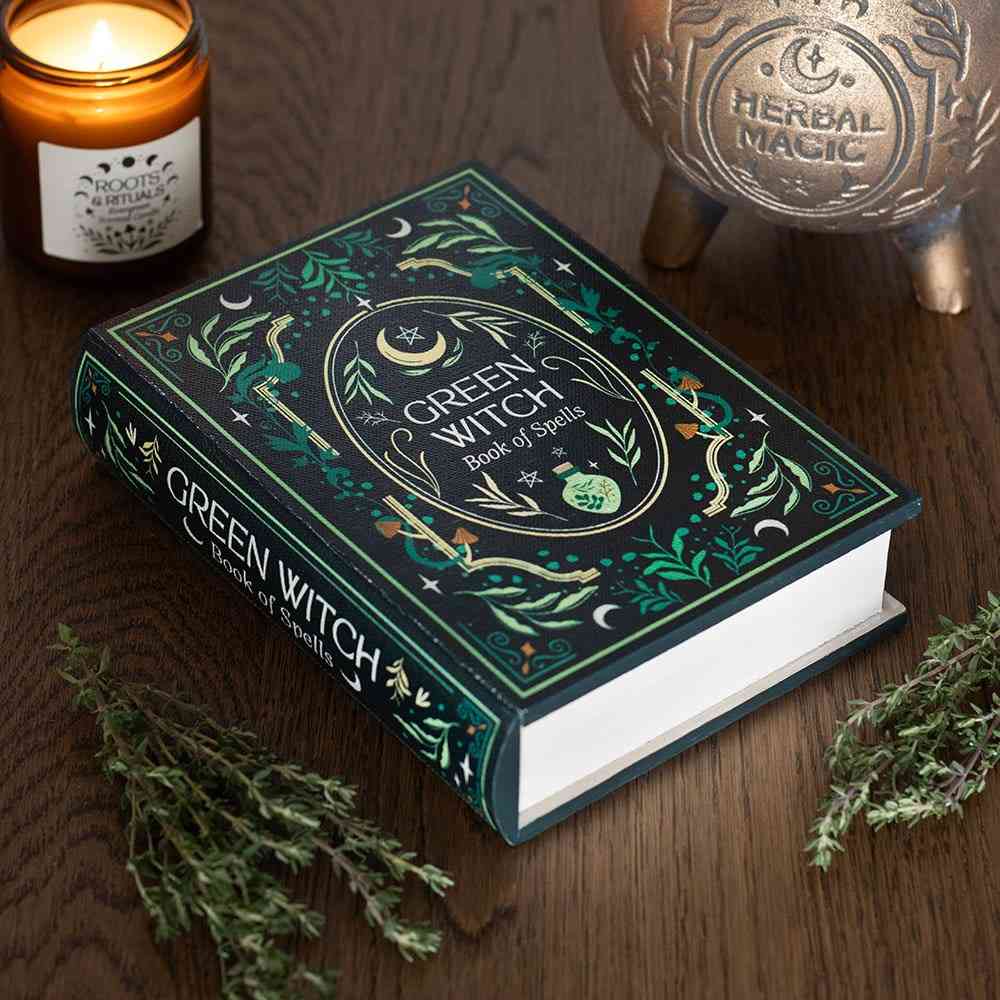Something Different - Green Witch Book Shaped Storage Box Decoratieve opbergdoos - Groen